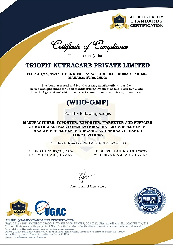 Certificate of Compliance Certificate — Hartman Enterprises LLP